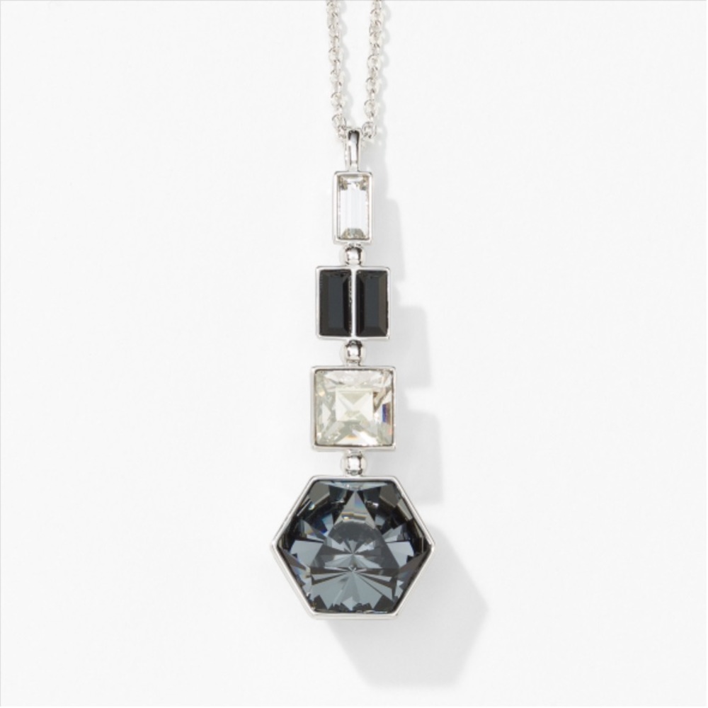 Touchstone Crystal By Swarovski in shape pendant Necklace